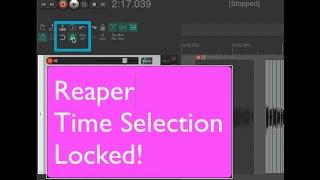 Can't make Time Selection in Reaper! Time Selection Locked Out - Quick Easy Fix