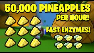 How to Farm Pineapples/Enzymes Fast - 50,000 Pineapples an Hour! - Bee Swarm Simulator