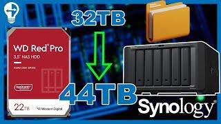 Augmenter le Stockage du NAS Synology : Ajout d’un HDD de 22TB pour Passer de 32TB à 44TB