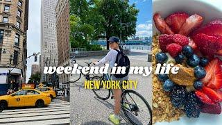 WEEKEND IN MY LIFE IN NYC! city views, biking around the city, cooking cava bowls at home