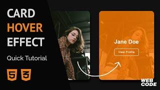 Simple Card Hover Effect HTML/CSS (Quick Tutorial)