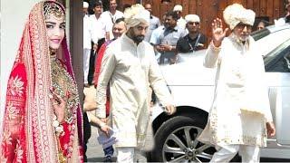 Amitabh Bachchan With Abhishek Bachchan Returns After Attending Sonam Kapoor & Anand Ahuja's Wedding