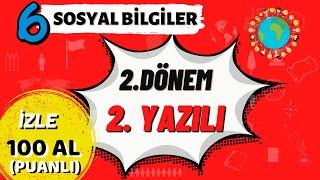 6. Sınıf Sosyal Bilgiler 2. Dönem 2. Yazılı - Yardımcı Öğretmen