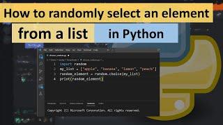 How to randomly select an element from a list in Python