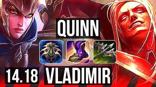 QUINN vs VLADIMIR (TOP) | Rank 3 Quinn, 6 solo kills, 48k DMG, 13/4/7 | BR Challenger | 14.18