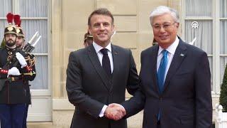 French President Macron meets with Kazakh President Tokayev