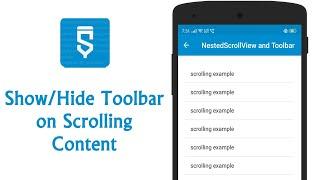 How to Show/Hide Toolbar on Scrolling Content - Sketchware