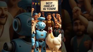 Robot Chef vs. Hen Showdown #youtubeshorts #ai #ytshorts