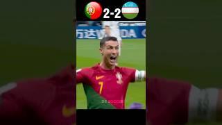 Uzbekistan vs Portugal | The day Uzbekistan team destroyed by Ronaldo  #football #shorts