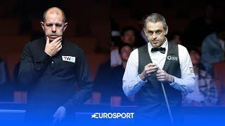 Barry Hawkins and Ronnie O'Sullivan in the Barbican for their round one Uk Championship showdown 