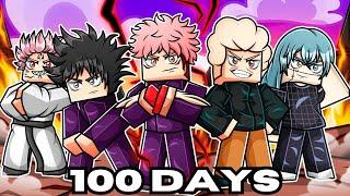 We Survived 100 Days In JUJUTSU KAISEN Minecraft (5 Friends)