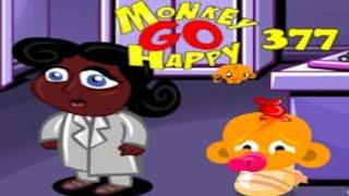 Monkey GO Happy Stage 377  Chemical Laboratory Theme Walkthrough