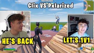 Clix TRIES to 1v1 Pxlarized, then enters a 2v2 Zone Wars match against Him (Fortnite)