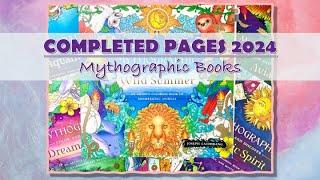 COMPLETED COLOURING PAGES 2024| MYTHOGRAPHIC BOOKS | ADULT COLOURING