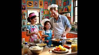 Prince Harry Cooks with His Kids in the Royal Kitchen #RoyalFamily