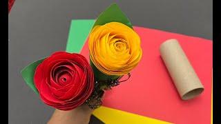 How to make a realistic single rose bouquet with paper - Wedding / Valentine's day /Teacher’s  day