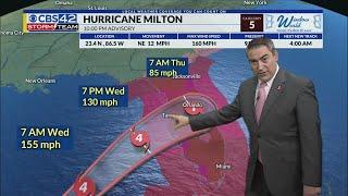 Tracking the Tropics Category 5 Hurricane Milton CBS42 News @ 10pm Update