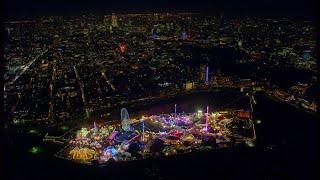 London's Christmas lights seen from the sky (UK) 23/Dec/2024