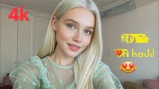 4K See Everything Transparent Fishnet Dress | Try-On Haul Transparent Lingerie & Micro Bikini 2025