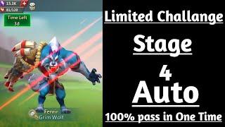 Lords mobile Grim Wolf limited challenge stage 4 Auto|Bloodlust limited challenge stage 4 auto