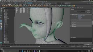 Autodesk Maya | Curve Warp Deformer for Toon Style Hair