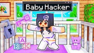 Playing As a Baby HACKER In Minecraft