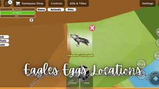 EAGLES EGG LOCATIONS! (Animal simulator)