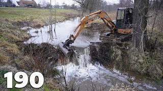 This Dam Has Been Here For Way Too Long - Beaver Dam Removal With Excavator No.190