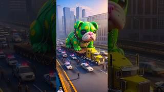  Evolution of Sigma : Green color dog going on truck  MM MILKY  #cat #love #cute #shorts