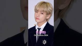 V (BTS) evolution from childhood to 2024