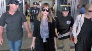 Dakota Johnson Too Busy For Her Fans Arriving Home After Filming 'Fifty Shades' In France