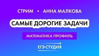 Самые дорогие задачи профильной математики ЕГЭ 2022 | Задания 13, 16, 17, 18 | Анна Малкова