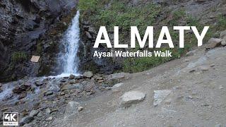 Ayusai waterfalls 4k Walk, Almaty, Kazakhstan