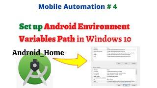 #MobileAutomation - 4 | Set up Android Environment Variable Path in Windows 10 ? | #NATASATech