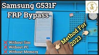 SAMSUNG Galaxy Grand Prime FRP Bypass 2023 | SM-G531 Google Account Unlock 2023 | Samsung FRP Bypass