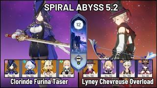 C0 Clorinde Furina Taser | C0 Lyney Chevreuse Overload Team | New Spiral Abyss 5.2 | Genshin Impact