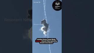 Shahed drone 136 being destroyed by Iron dome