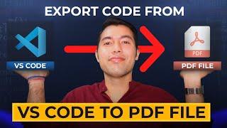 One Click to Export Code from VS Code to PDF Document File  Print Extension