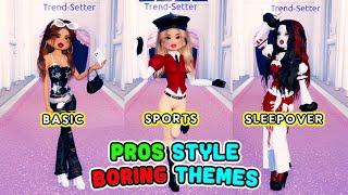 HOW DTI PROS STYLE BORING THEMES! BEST Outfit IDEAS in Dress To Impress on Roblox