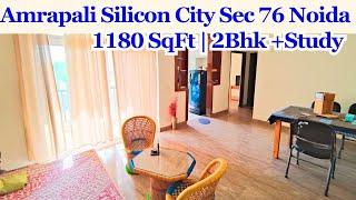 Central Noida Amrapali Silicon City में खरीदे 2 Bhk+Study | Size 1180 | Sec 76 Metro Noida | 98 Lakh