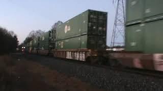 NS 203 High Pri Intermodal by CP Sewell  Duo of SD70ACes lead 12 16 18