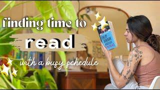 reading routine (finding time to read with a busy schedule)