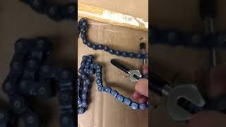 How to put a pin back into a half link chain!