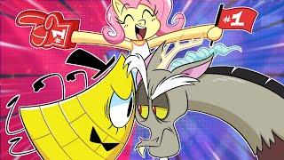 Fluttershy REACTS to BILL CYPHER VS DISCORD DEATH BATTLE | He lost 