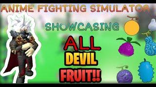 Anime Fighting Simulator - Showcase all devil fruit in the game  - Roblox