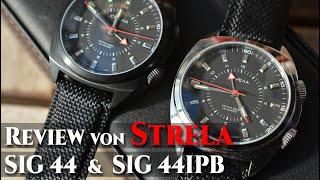 Review von Strela Signal SIG44 &SIG44IPB Uhr am Armband.