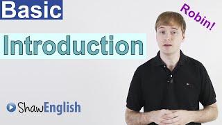 Basic English Introduction