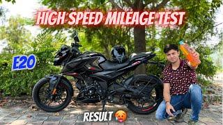 New Pulsar N160 E20 High speed mileage test | Bajaj Pulsar N160 1L Mileage |