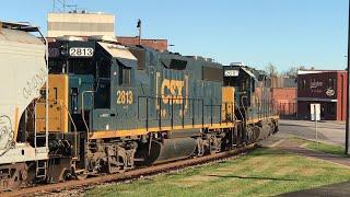 [CSXT]2681 [GP38-2] & 2813 [GP38-2]Leads F736-23 On To Vander NC From Milan Yard W/A 3rd Gen K5LA