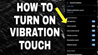 HOW TO TURN ON VIBRATION TOUCH ON REAL ME ANDROID  PHONE